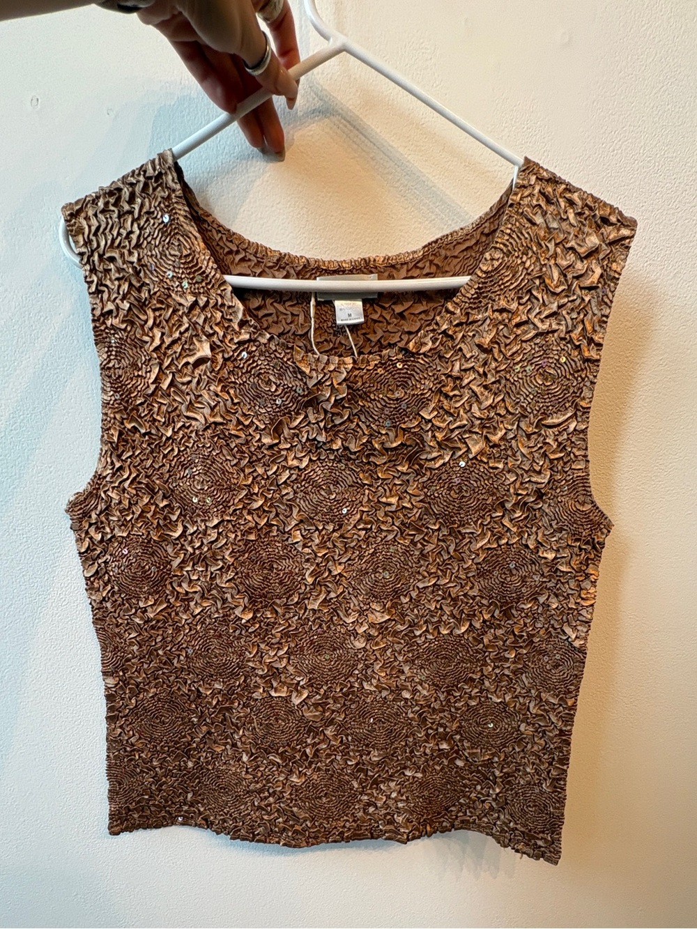 90s Brown Bubble Tank Top